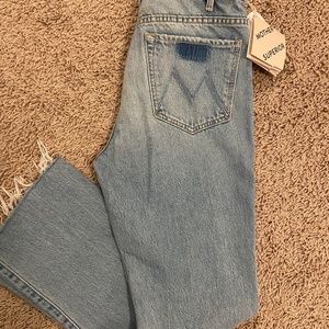 NWT MOTHER The Hustler Ankle Fray denim jeans 26